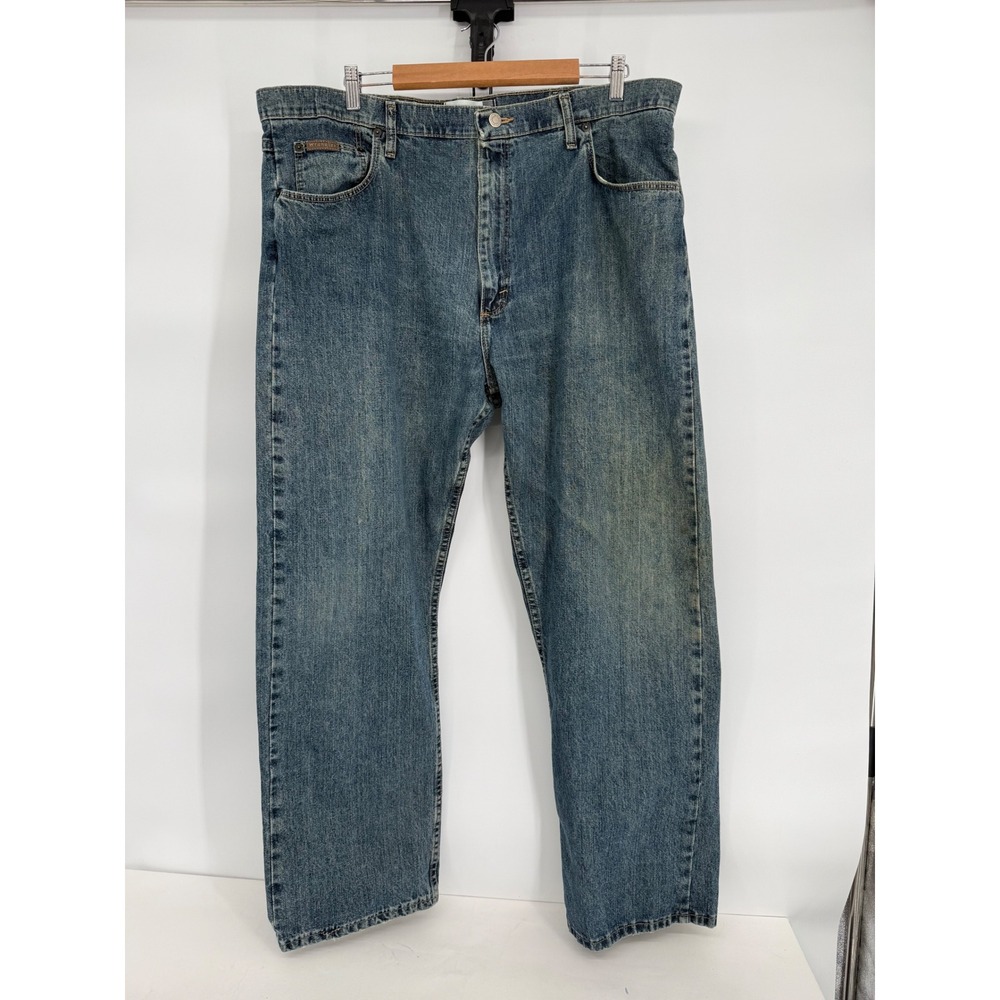 Wrangler Genuine Loose Fit Mens Medium Wash Straight Leg Jeans Sz 40x30